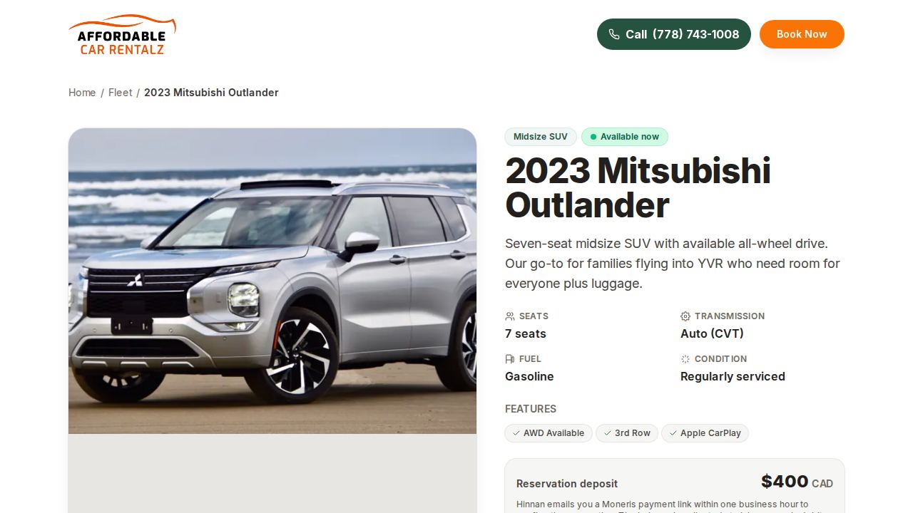 Choose a vehicle journey — saved website preview