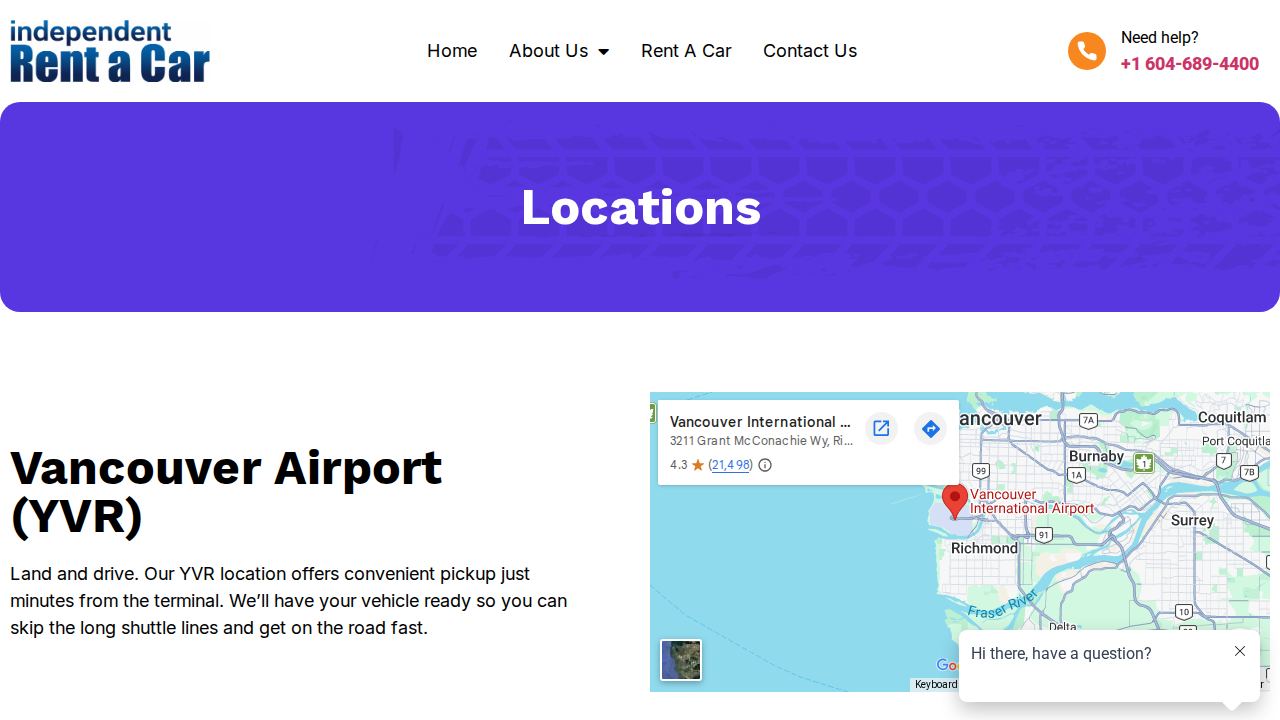 Plan pickup journey — saved website preview