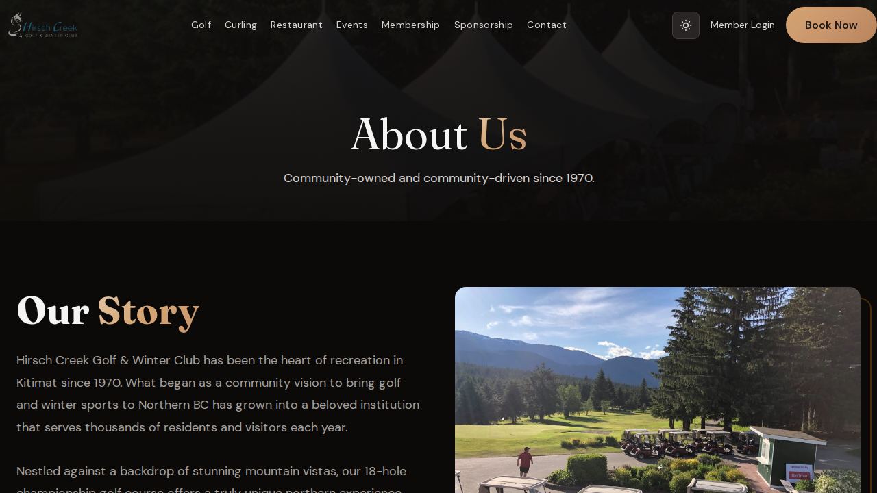 Hirsch Creek — About page preview